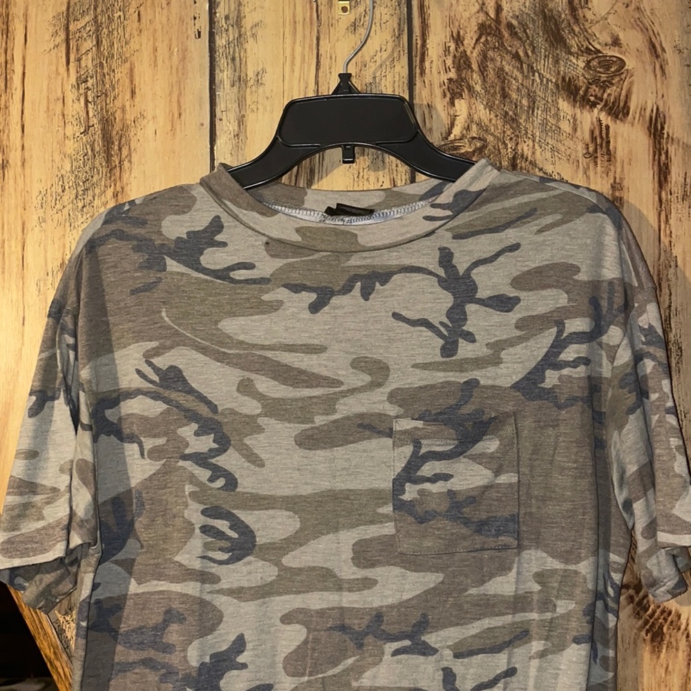 Camo t shirt dress